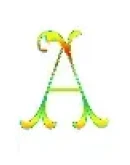 Анимированные переливающиеся буквы, фон белый