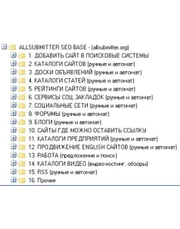 2023г. Свежая база для Allsubmitter, поднимает в поиске