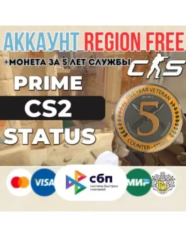 CS 2 Prime Status15 ЛЕТ ВЫСЛУГИ5 лет ветеран+EMAIL
