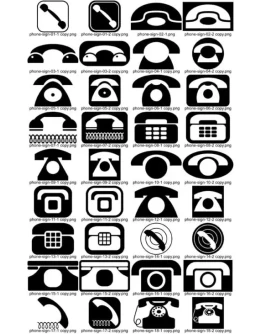 Векторные значки телефонов