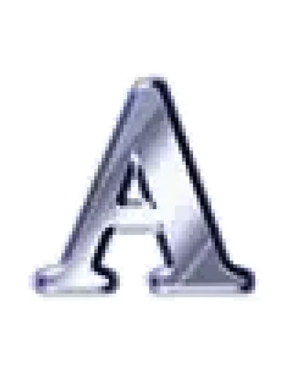 Анимированные стальные буквы, русские и латинские