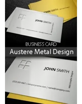 Austere Metal Design Business Card