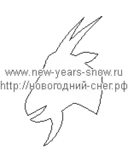 Трафарет козы (символ 2015 года)
