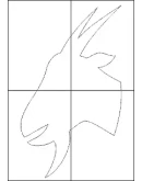 Трафарет козы (символ 2015 года)