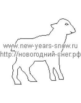 Трафарет овцы (символ 2015 года)