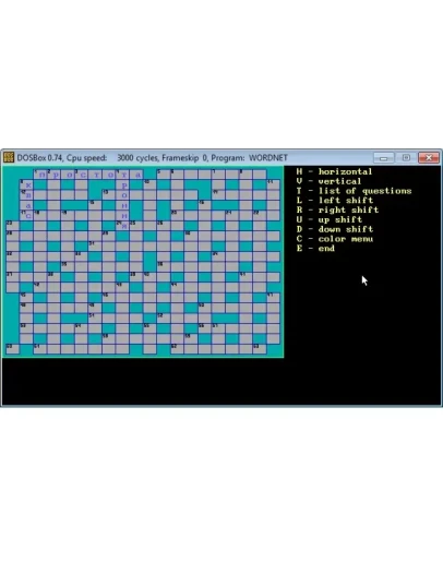 Программа CROSSWORD 1.05
