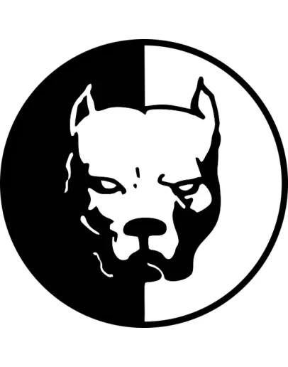 Питбуль вектор (классический). Для резки на плоттере.