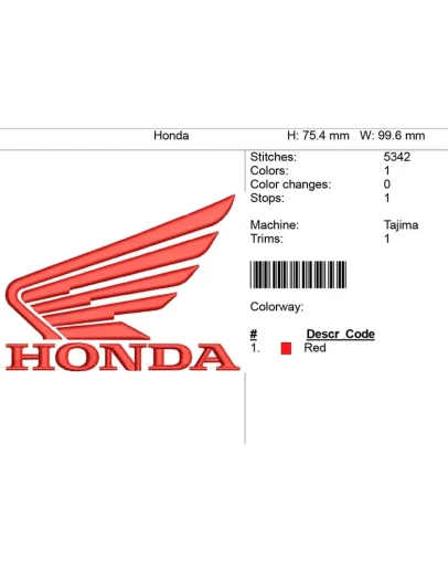 Компьютерная вышивка-логотип 