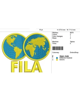 Машинная вышивка-FILA