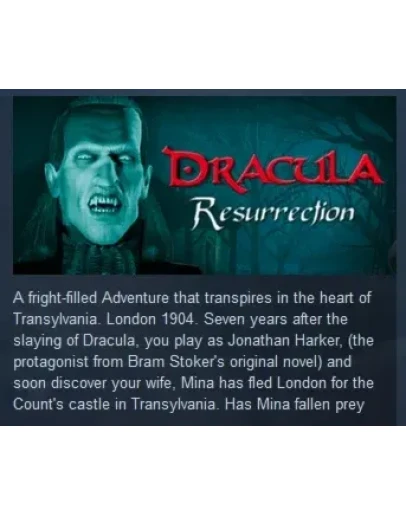 Dracula: The Resurrection STEAM KEY РФ+СНГ СТИМ КЛЮЧ