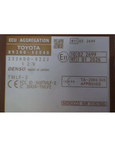 89300-42040 Toyota RAV 4 2008 IMMO 93c86