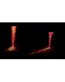 Изготовление потоков лавы, струй и капель магмы