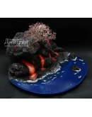 Изготовление потоков лавы, струй и капель магмы