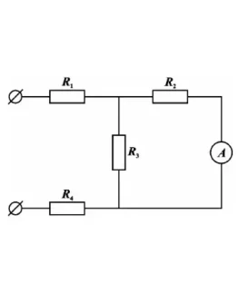 23. Определить силу тока, проходящего через амперметр