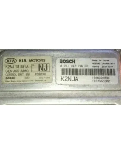 KIA SPECTRA 1.6L M7.9.7 0261207736 1037366602 FBG2ID62