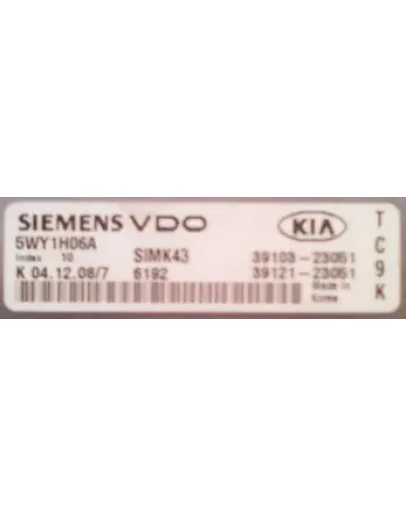 KIA Sportage 2.0L SIMK43 5WY1H06A KR77025021 ca669012