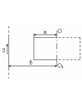 21. Квадратная проволочная рамка со стороной а и прямой