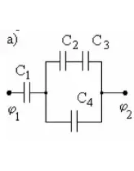 43. Конденсаторы с емкостями C1 C2 C4 2 мкФ, С3 3