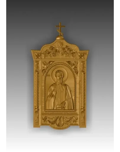 Прямая ссылка на 3d модель Икона Сергий Радонежский