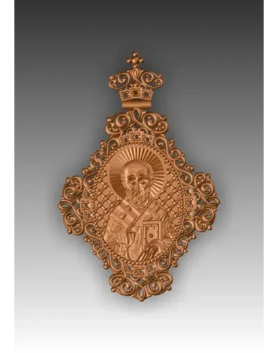 Прямая ссылка на 3d модель кулон НИКОЛАЙ ЧУДОТВОРЕЦ