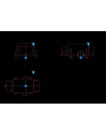 Динамический блок бетононасоса СБ-207А в формате DWG