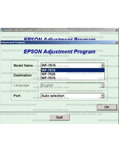 Adjustment program Epson WF-7515, WF-7015, WF-7525