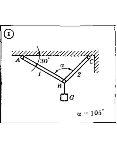 Диевский ВА Задача С1 Вариант 1, Система сходящихся сил