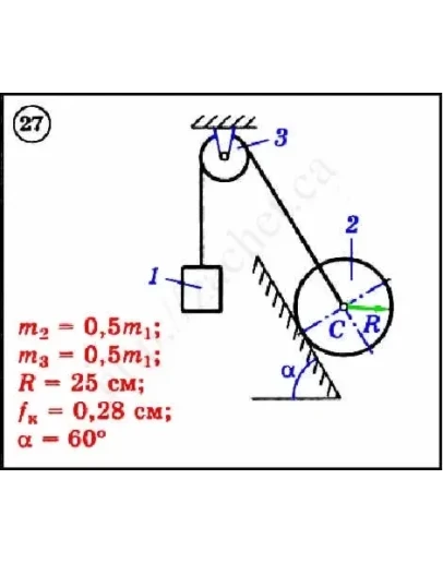 Решение задачи Д3 вариант 27 задание 1 - Диевский В.А.