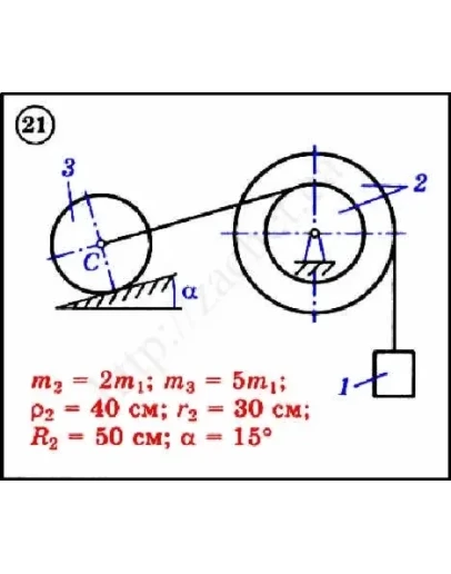 Решение задачи Д3 вариант 21 задание 2 - Диевский В.А.