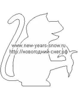 Трафарет обезьяны (символ 2016 года)