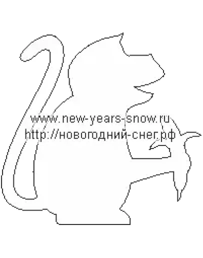 Трафарет обезьяны (символ 2016 года)