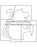 Трафарет обезьяны (символ 2016 года)