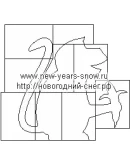 Трафарет обезьяны (символ 2016 года)