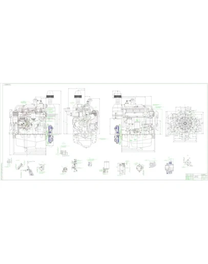 чертеж двигателя Д243-91
