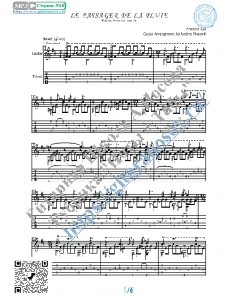 Пассажир дождя (Ноты и табы для гитары соло)