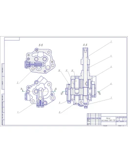 Чертеж насос масляный ЗИЛ-130