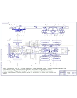 Чертеж ходовая часть КАМАЗ-5511