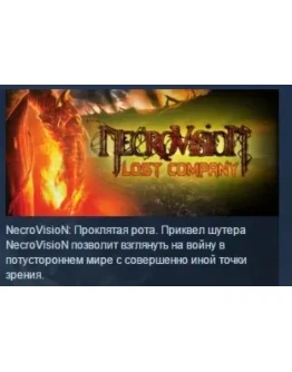 Necrovision Lost Company STEAM KEY РФ+СНГ СТИМ ЛИЦЕНЗ