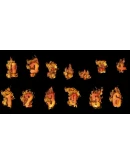 Анимированные русские буквы с пламенем