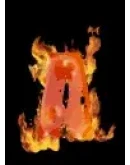 Анимированные русские буквы с пламенем