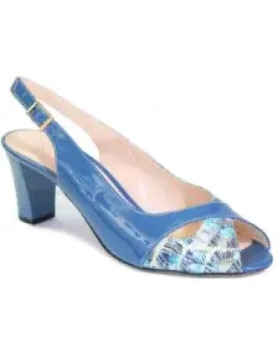 Синие лаковые босоножки Ascalini