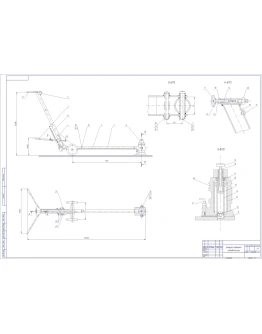 Чертеж домкарт подкатной гидравлический
