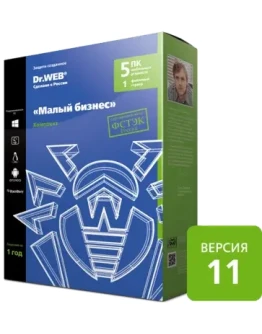 Dr.Web: 5 ПК + 1 файловый сервер + 5 Android на 1 год