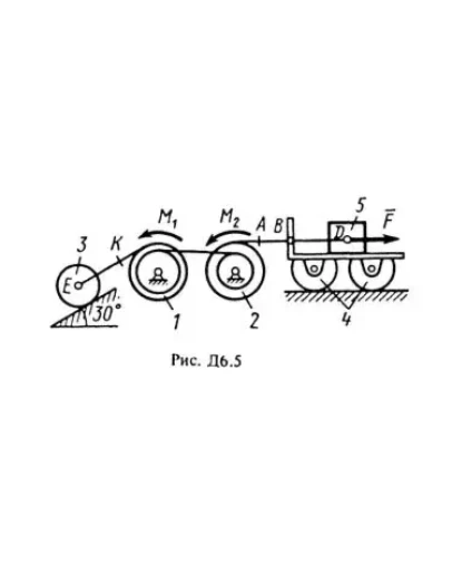 Решение задачи Д6 В52 (рис. 5 усл. 2) термех Тарг 1988