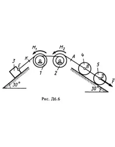 Решение задачи Д6 В63 (рис. 6 усл. 3) термех Тарг 1988 Решение задачи Д6 В63 (рис. 6 усл. 3) термех Тарг 1988