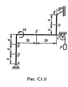 Решение С1-07 (Рисунок С1.0 условие 7 С.М. Тарг 1989 г)