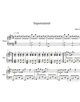 SuperNatural ноты для фортепиано