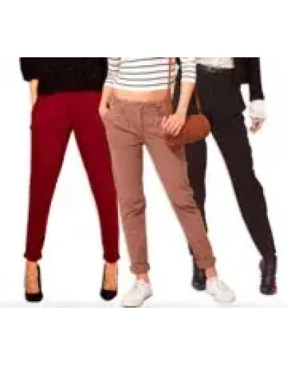 Готовая выкройка женских брюк-чинос в трех размерах