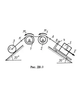 Решение задачи Д8 В01, решебник Тарг С.М. 1983 года