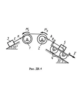 Решение задачи Д8 В40, решебник Тарг С.М. 1983 года Решение задачи Д8 В40, решебник Тарг С.М. 1983 года